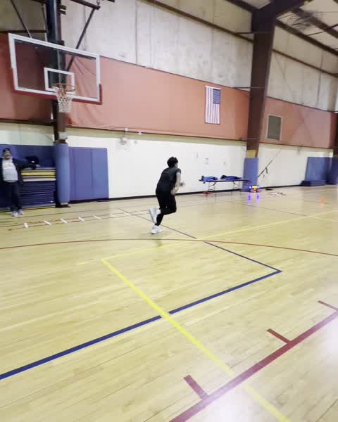 Player sprinting during a conditioning drill